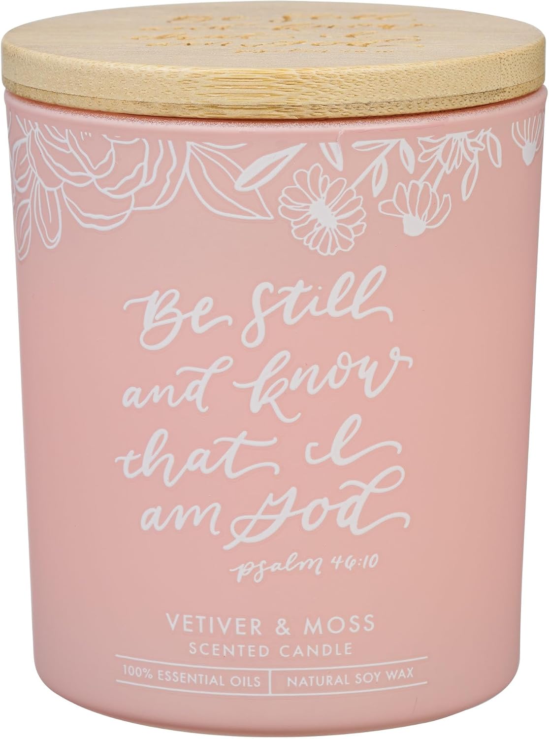 Christian Art Gifts Soy Wax Scented Candle: Be Still & Know Bible Verse