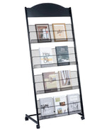 lesolar 4 Tier Floor-Standing Magazine Rack, Book Brochure Display Stand