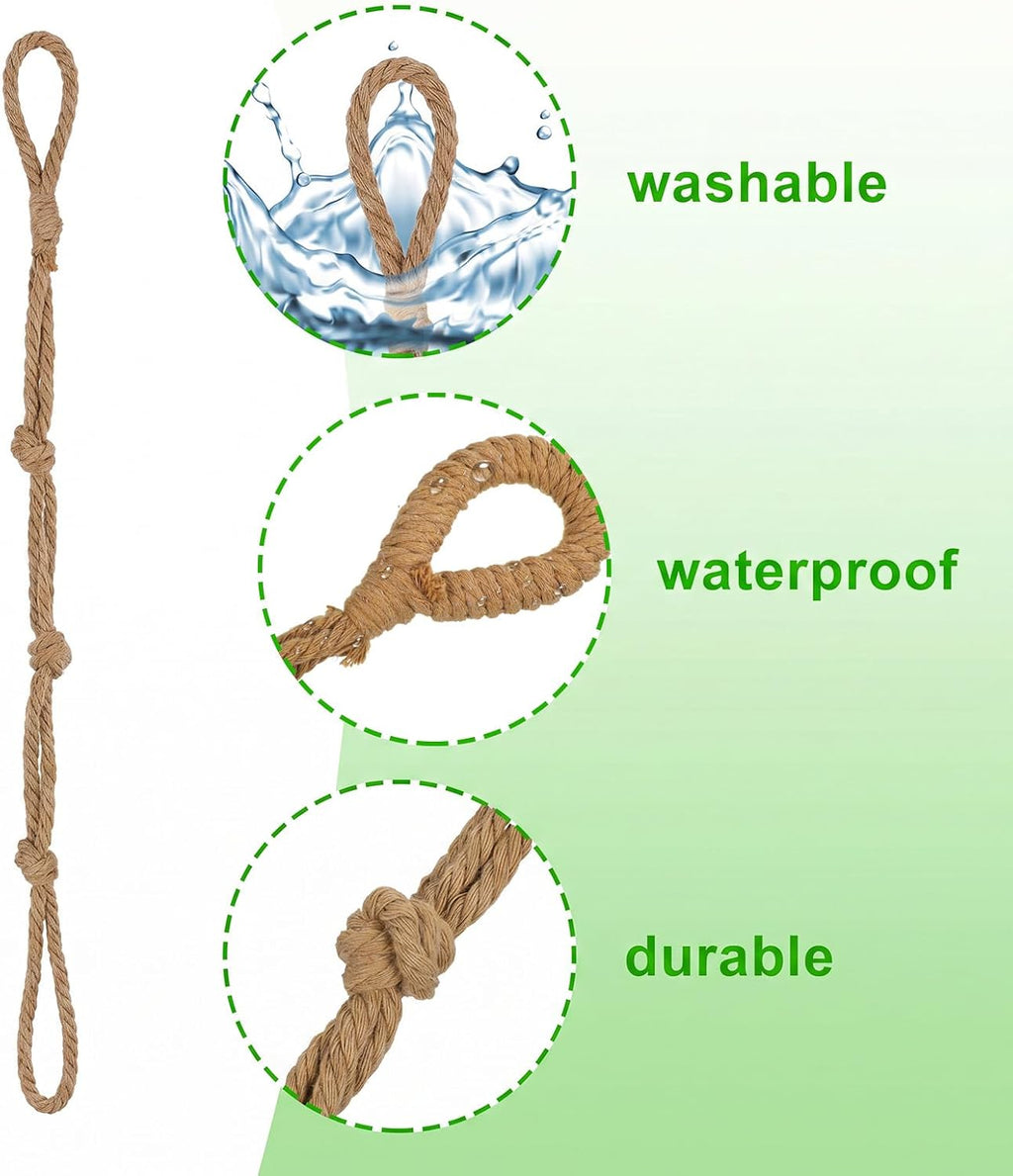 Styquenzer 4 Pcs Adjustable Macrame Plant Hanger Extenders Indoor Hanging Planter Connectable Hanging-Plant Extender Rope Plants Extenders for Baskets Outdoor Plant Decoration(Brown)