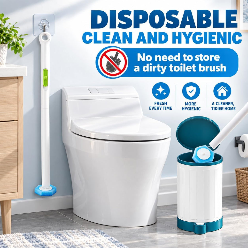 Disposable Toilet Brush and Holder Set, 24 Toilet Wand Refills