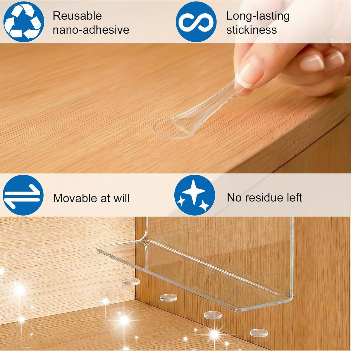 SortNStore Shelf Dividers Closet Organization: 10" Tall x 16" Deep (Deeper)