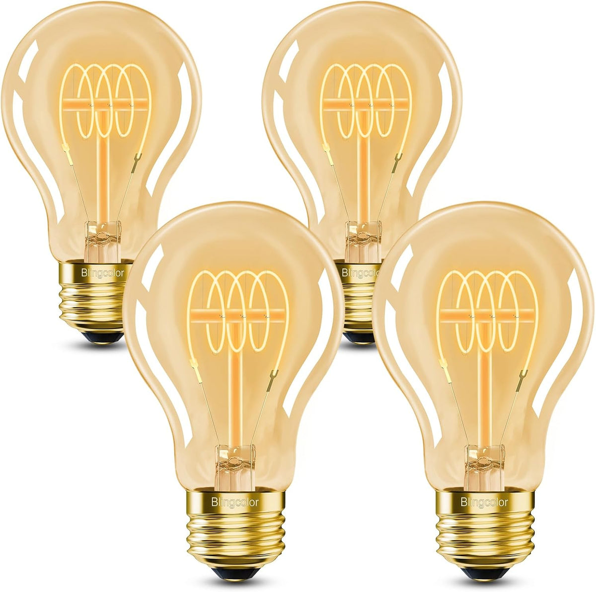 E26 Dimmable A19 Vintage 6W LED Edison Bulbs 2700K Decorative Light Bulbs