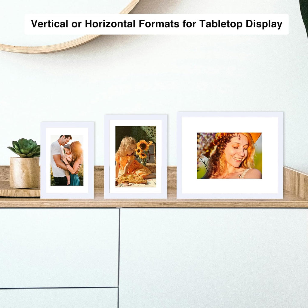 JCJMY 15 Pack Picture Frames Collage Wall Decor for Wall Hanging or Tabletop, Gallery Wall Frame Set for Family, Multi Sizes Photo Frames Collage Including 3Pcs 8x10, 6Pcs 5x7, 6Pcs 4x6, White