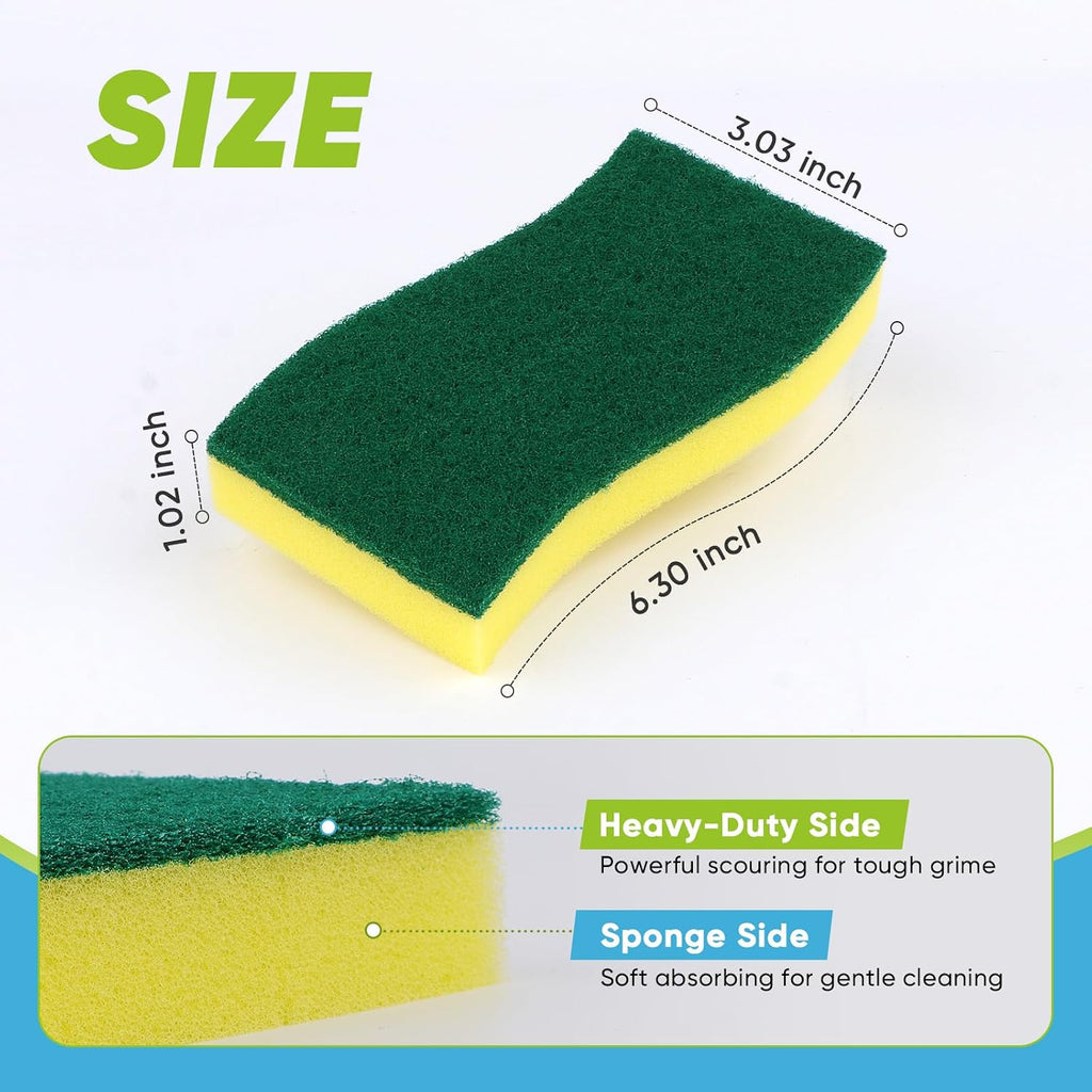 AIDEA Sponges Kitchen, 12 Pack XL Heavy Duty Dish Sponges, Cleaning Sponges
