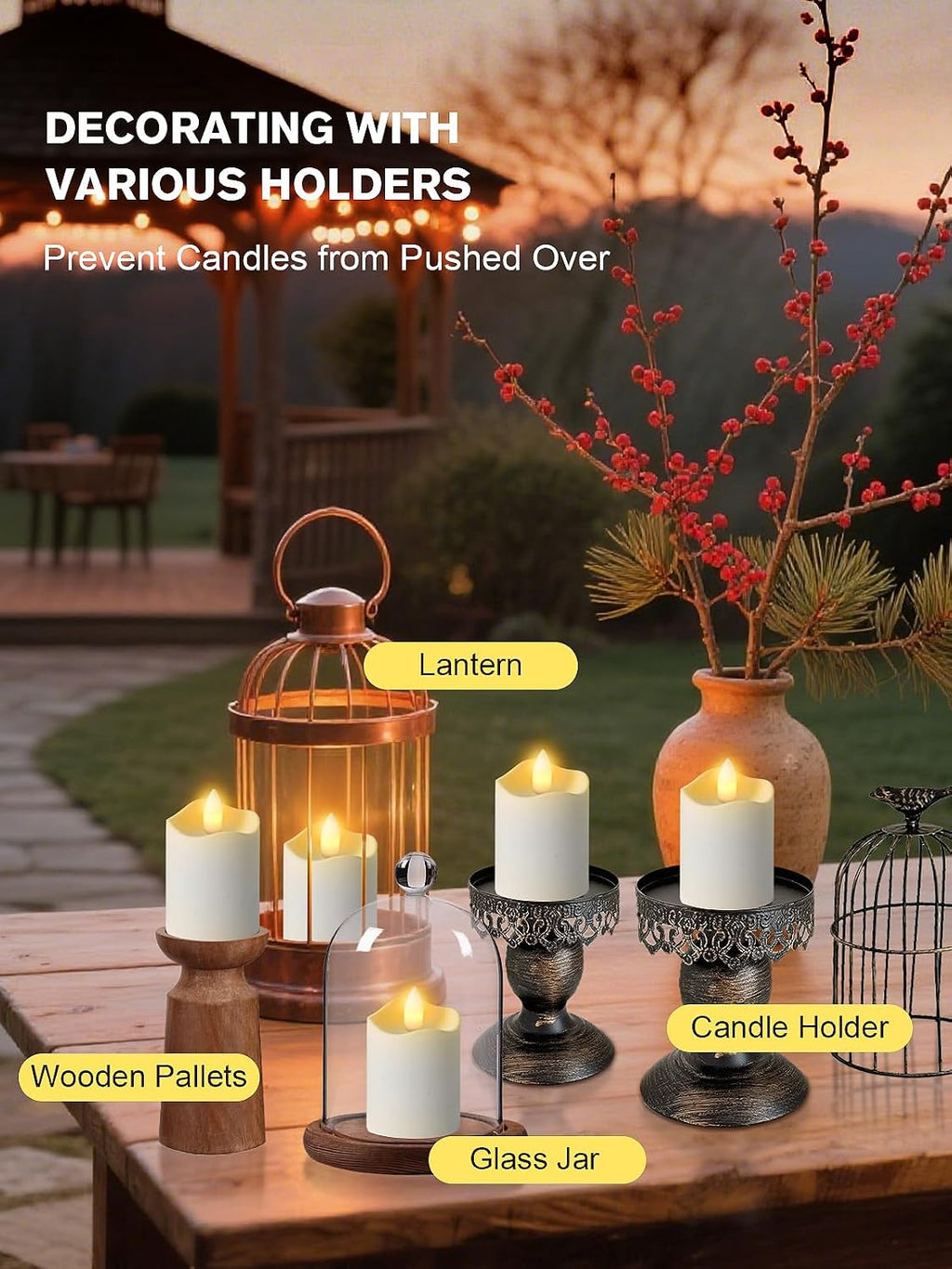 Rechargeable Flameless Tea Lights Candles with Remote Timer, 12 Pack 1.5" x 2.6" LED Candles with Charging Base, Flickering Battery‑Operated Tealights for Home, Wedding, Halloween & Christmas Decor