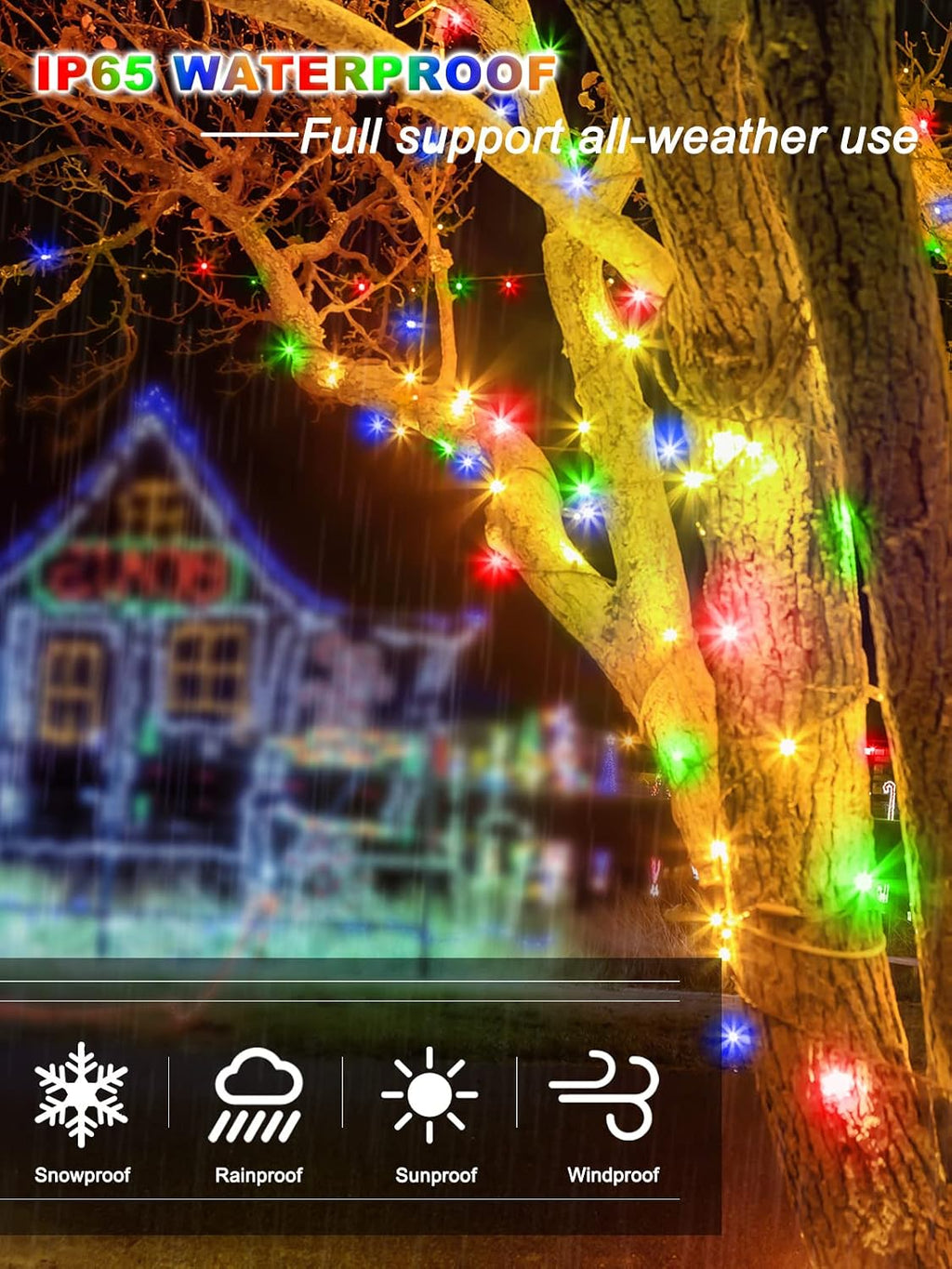 1 Pack Each 32.8ft 120 LED Battery Operated Christmas Tree Lights
