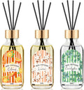 3 Pack Reed Diffuser Set, Linen Eucalyptus Citrus Scented Oil Reed Diffusers for Home, Bathroom, Office Decor, Aromatherapy Diffuser with 15 Sticks, 1.7 Fl. Oz Each, Total 5.1 Fl. Oz