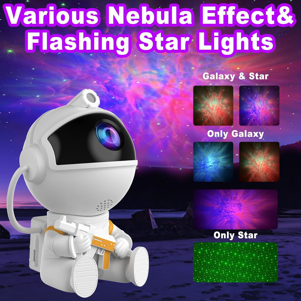 Astronaut Galaxy Night Light Star Projector, LED Decor for Bedroom Ceiling
