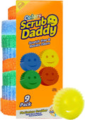 Scrub Daddy Scratch-Free Multipurpose Kitchen Sponges - Bulk Dish Sponges for Kitchen, Bathroom, Household Cleaning & More - Made with BPA-Free Polymer Foam (9 Count)