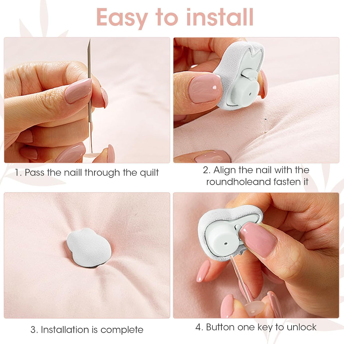 MQUPIN Duvet Clips Set 16 Pcs, Duvet Cover Pins Comforter Inside Duvet Insert Holder, Non-Slip Quilt Fixator Sheet Fasteners for Quilt, Cushions, Curtains(Bunny)