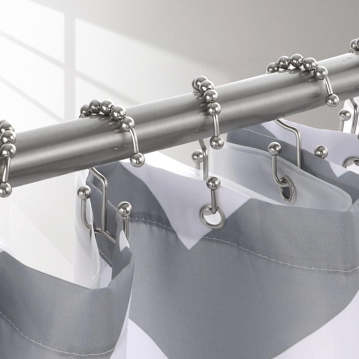 TOPROD Shower Curtain Hooks Rings Shower Curtain Hangers for Bathroom Hooks