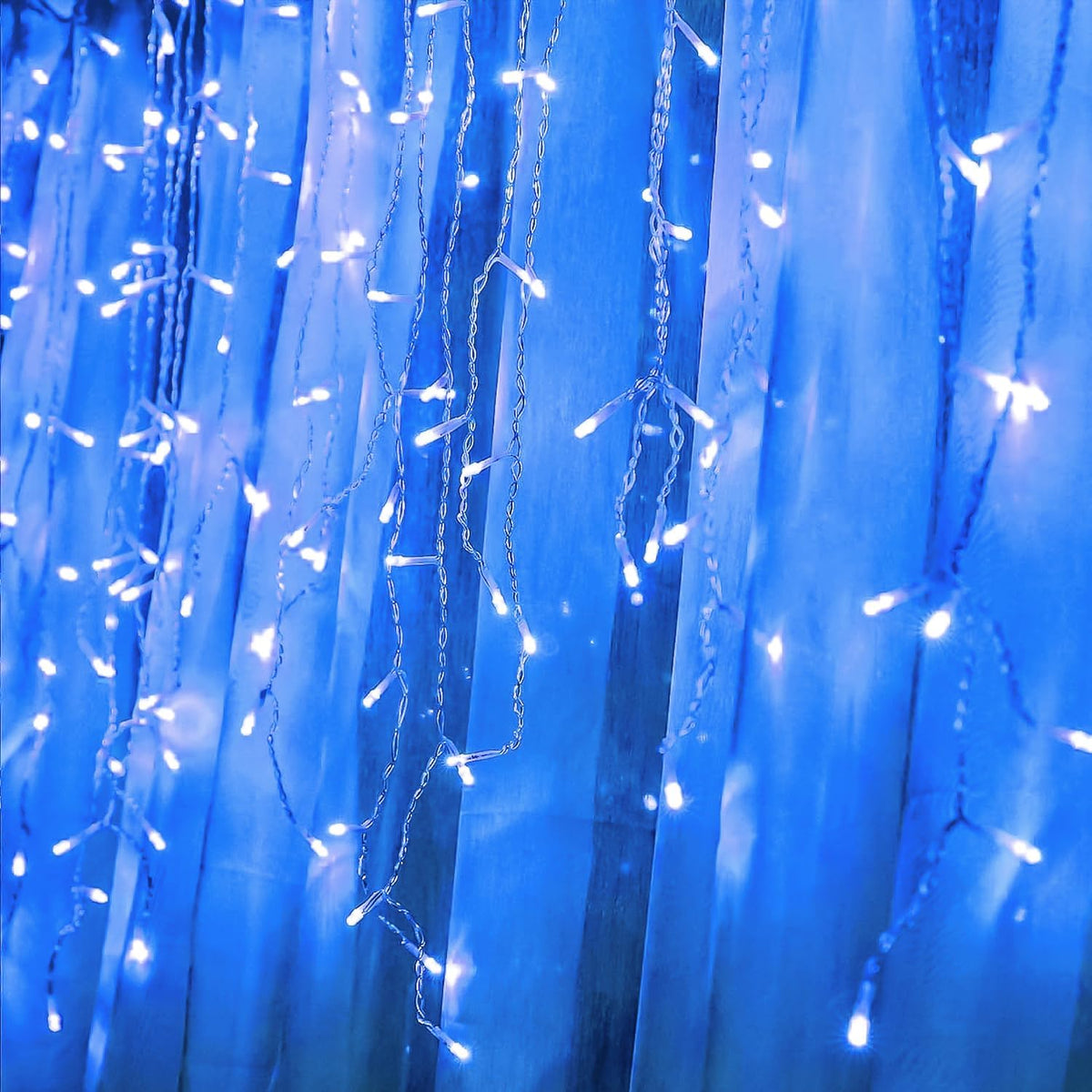 400FT Blue LED Fairy Lights, String Lights with Remote, 8 Lighting Modes, Waterproof Light Strand for Winter Decor, Snowflake Display, Bedroom, Baby Shower, Birthday, Party, Indoor Outdoor Decorations