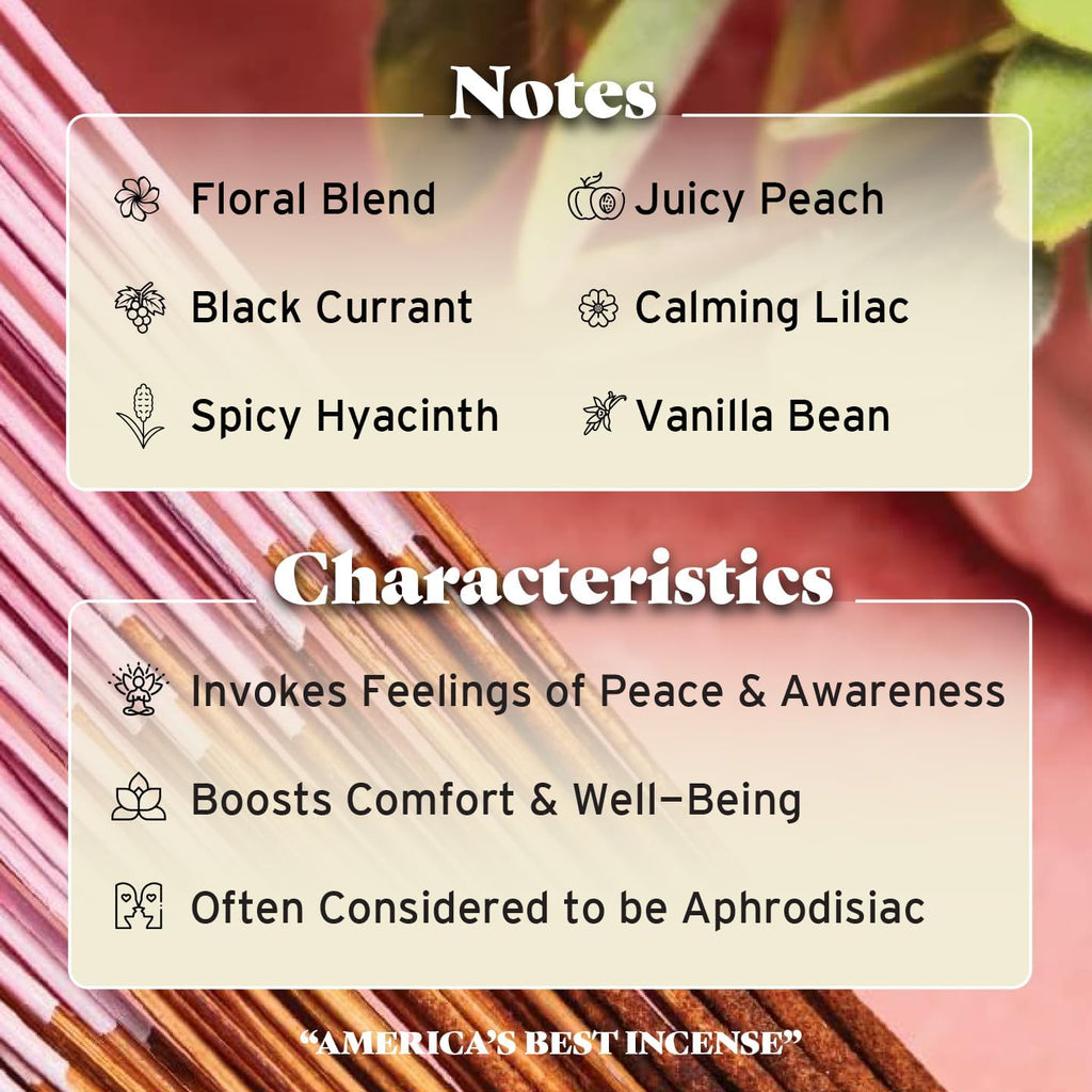 Wild Berry Peace of Mind 11-Inch Incense Sticks, Hand Dipped, 100 Count