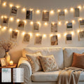 JMEXSUSS 50 LED Picture Lights for Wall, 16.5ft Battery Fairy Lights