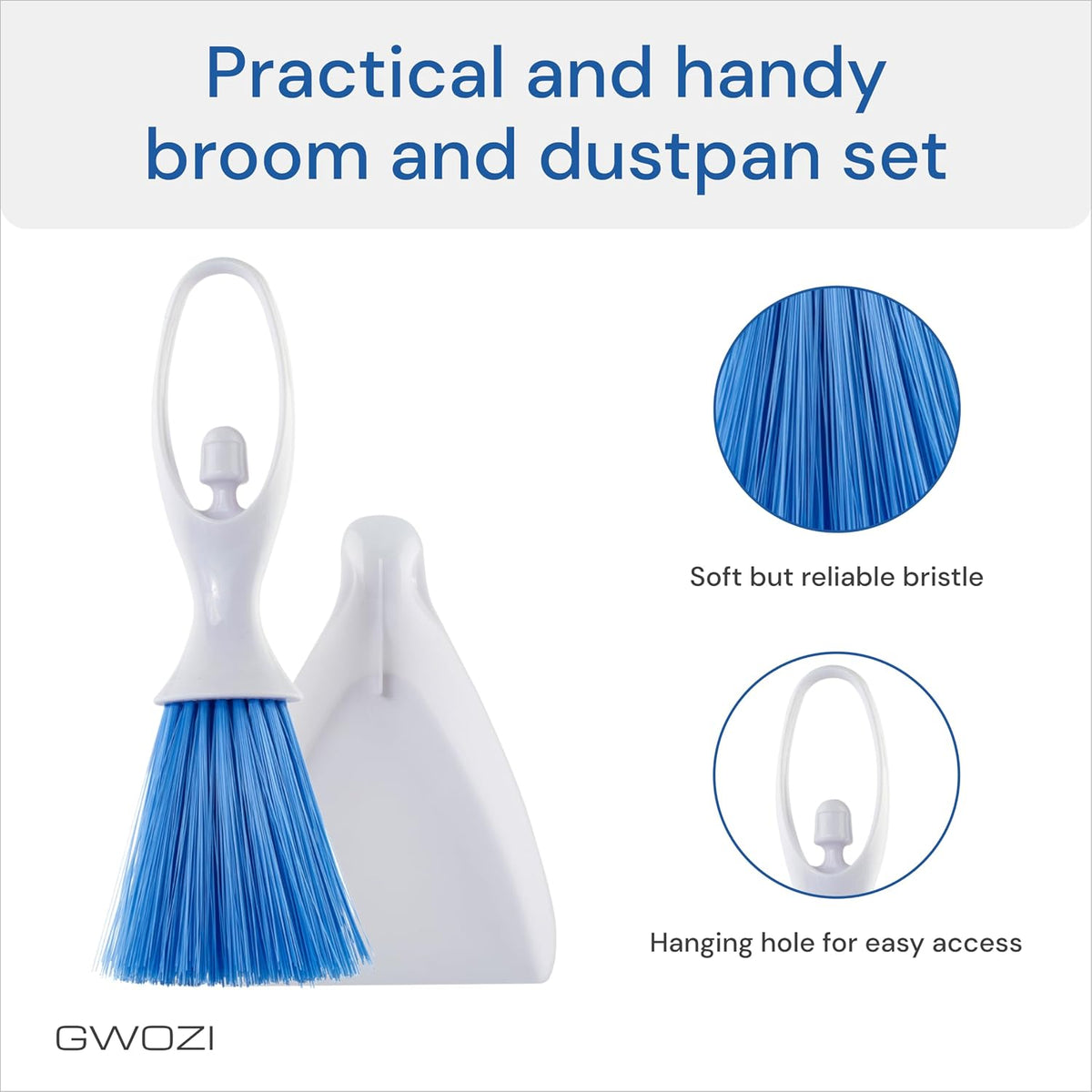 Small Broom and Dustpan Set - Plastic Mini Dustpan and Brush Set for Cleaning - Angel Shape Hand Broom and Dustpan Set for Keyboard, Table, Sofa, Drawer, Trunk, Dashboard