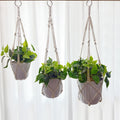 Macrame Plant Hanger Indoor Hanging Flower Pot Holder Boho Home Decor Planter Basket for Indoor Outdoor Ivory (POTS NOT Included) (Wood Bead-23”/29”/35”, 3)