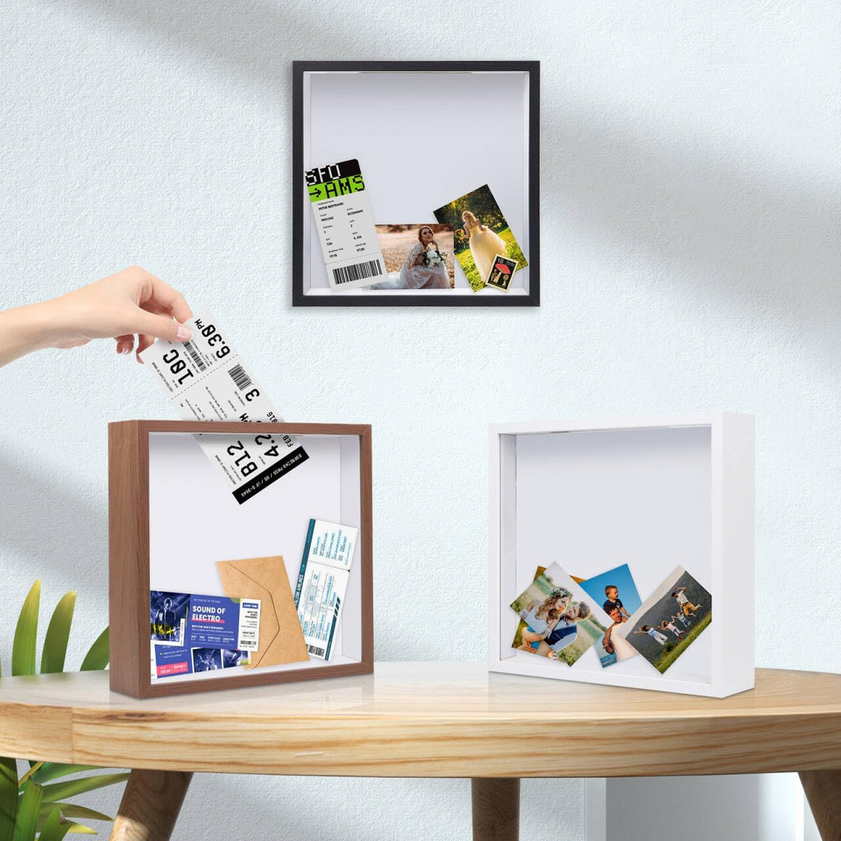 Adventure Archive Box 12x12inch Travel Life Memories Shadow Box with Slot