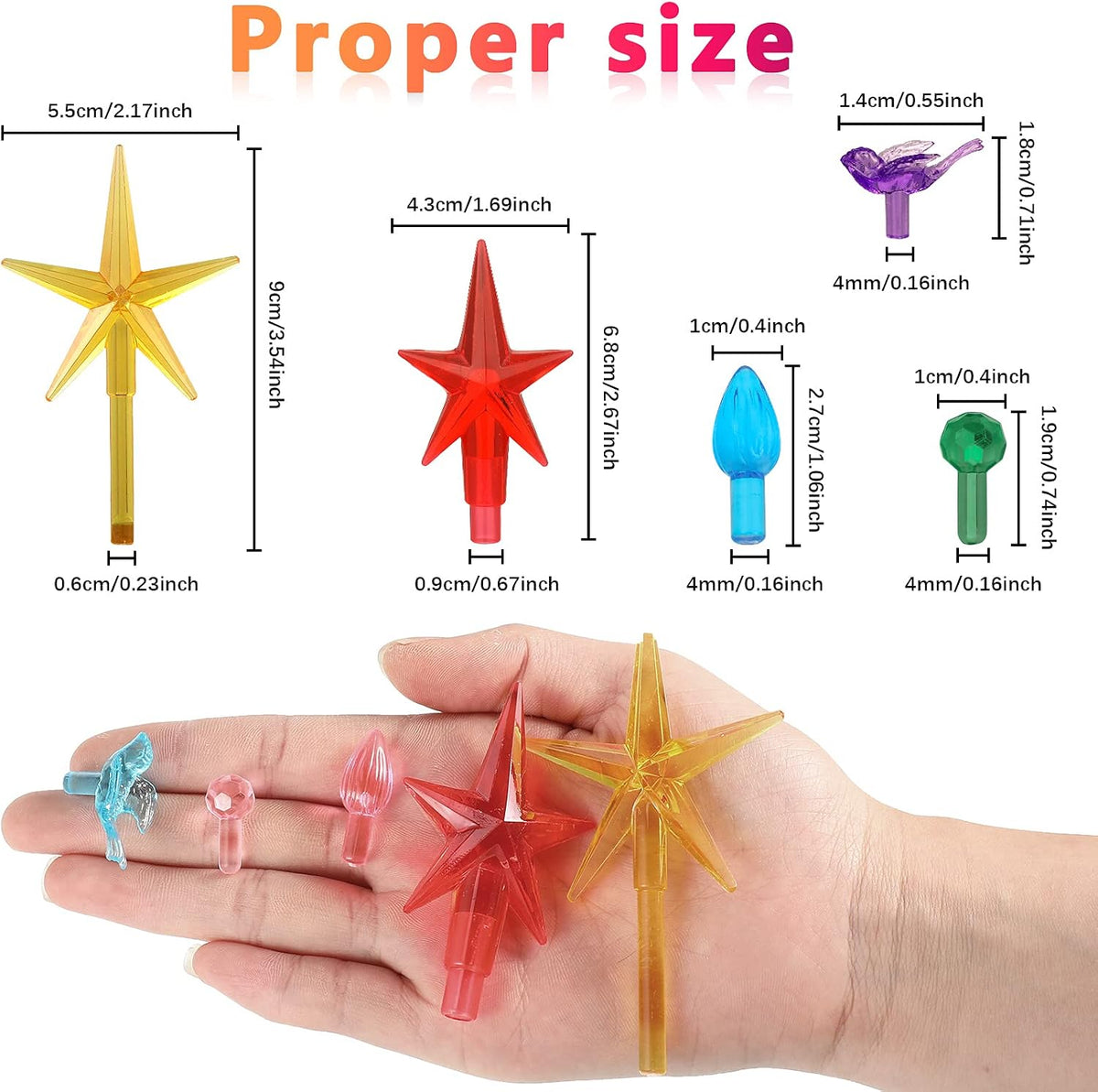 186 Pcs Ceramic Christmas Tree Replacement Lights Set, Multi Color, Stylish