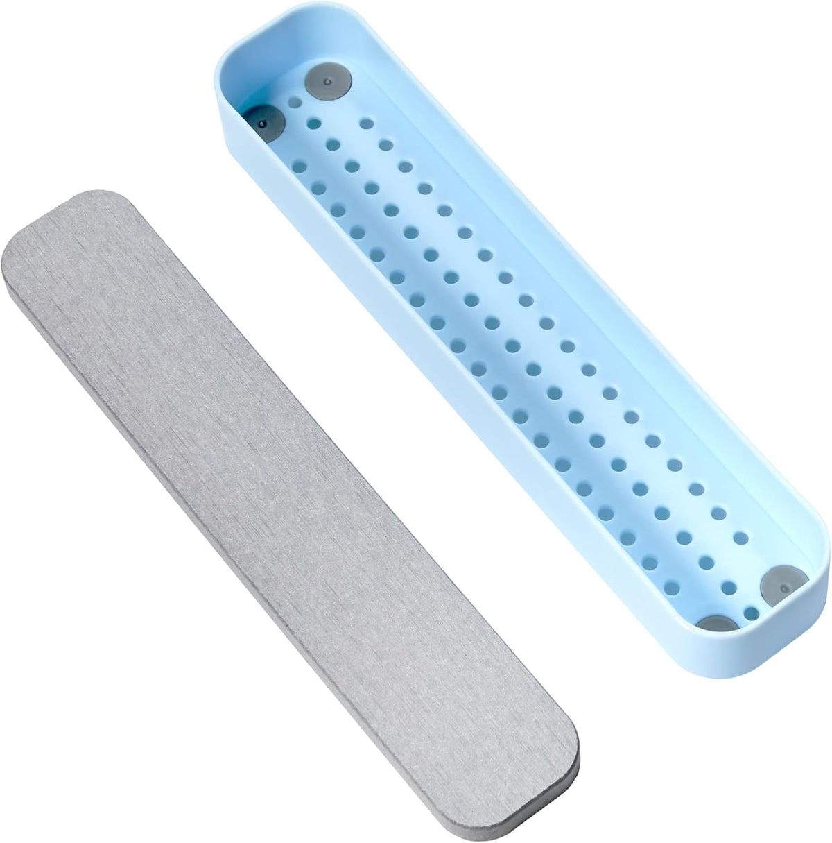 madesmart Drying Stone Toothbrush Tray, Blue