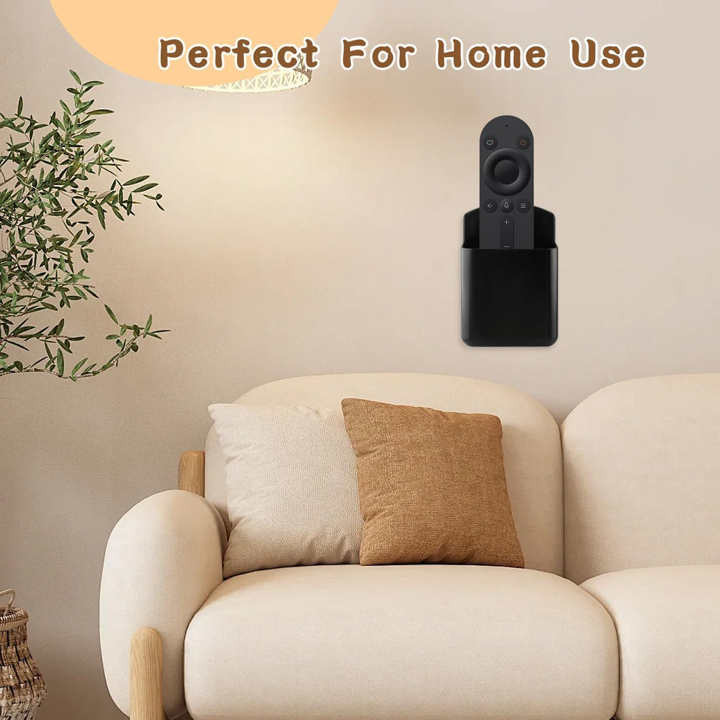 6 Pcs Black Remote Control Holder Wall TV Remote Controller Holder Self Adhesive Remote Holder Storage Accessories for Home Office Living Room Bedroom