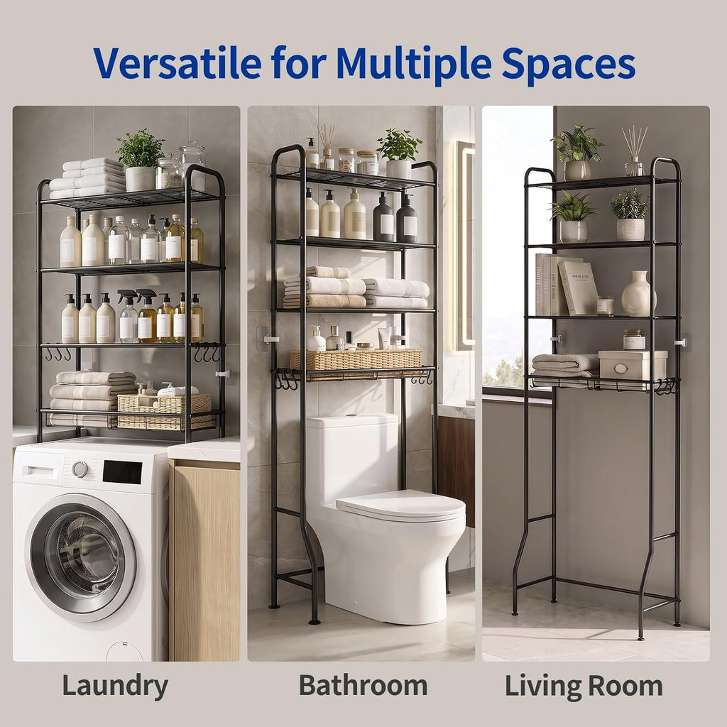 Delamu Over Toilet Storage Rack, 4 Tiers (71.9" H) Bathroom Organizer Shelf