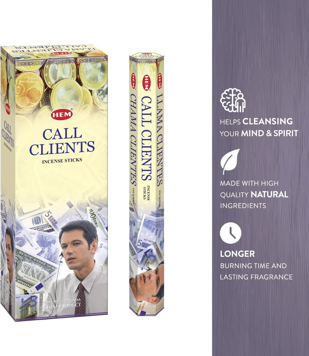 1 X Call Client - 120 Sticks Box - Hem Incense