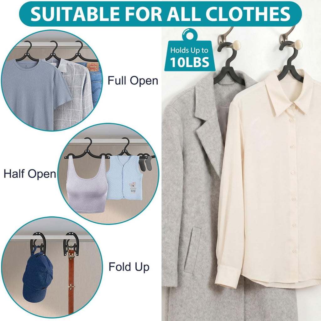 10 Pcs Travel Hangers Foldable Hangers Portable Cruise Ship Essentials 2026