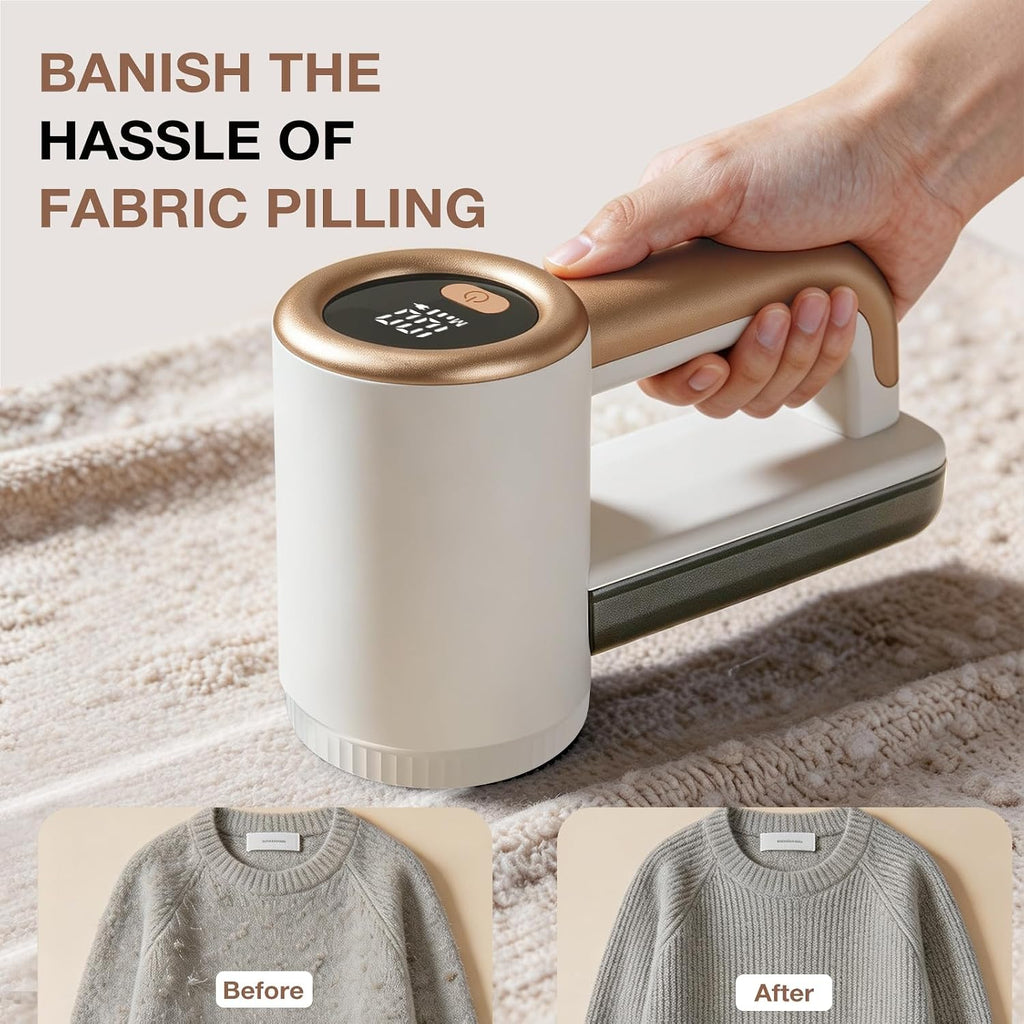 Rechargeable Fabric Shaver,3-Speed Lint Remover for Clothes,Platinum