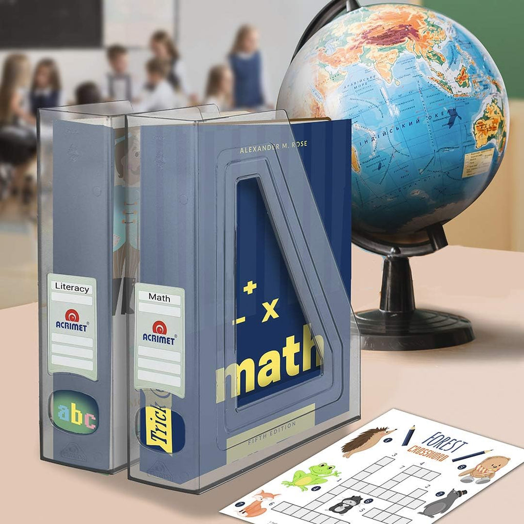 Acrimet Magazine File Holder, Vertical Desk Organizer, Clear, 2 Pack