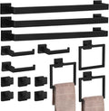 15-Pieces Matte Black Bathroom Accessories Set
