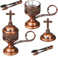 Zonon 2 Sets Incense Burner with Tong, Red Copper, Classic