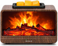 Flame Fireplace Wax Melt Warmer,Scentsy Wax Warmer with Timer, Electric Wax Warmer for Scented Wax with PTC Heating Plate, Wax Burner for Women Gifts & Home Decor(Walnut)