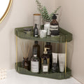 Lifewit 2 Tier Corner Bathroom Counter Organizers and Storage, Green