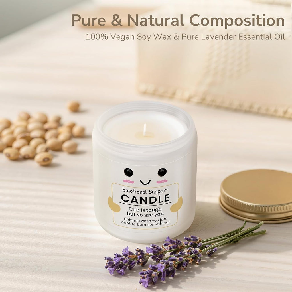 Funny Emotional Support Gifts,Inspirational Gift for Women, Lavender Candle