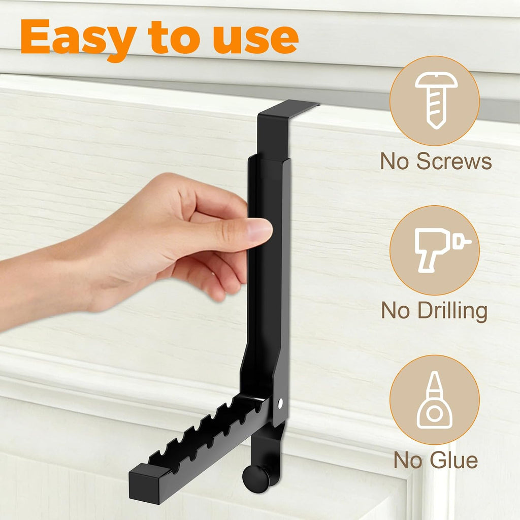 2 Pack Over The Door Hooks & Drying Rack