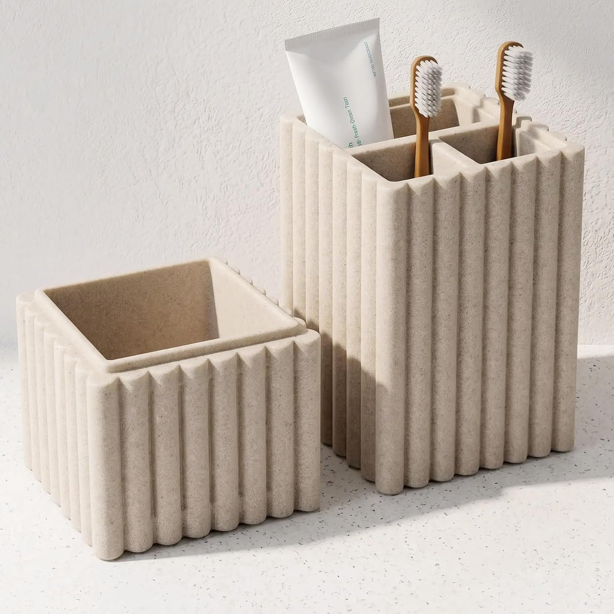 Toothbrush Holder with Lid- Covered Toothbrush Holder for Bathroom