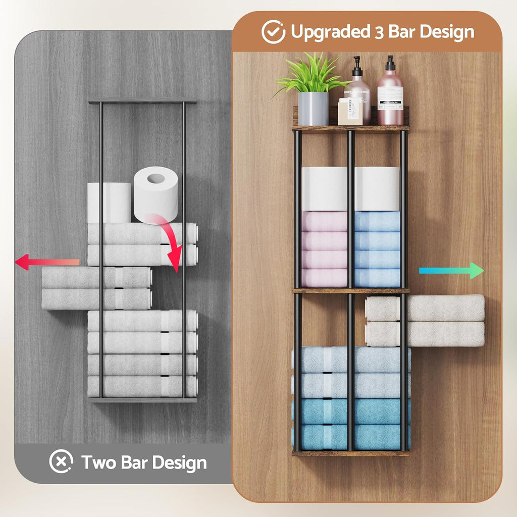 Towel Racks for Bathroom Wall Mounted, Upgraded Bathroom Towel Holder