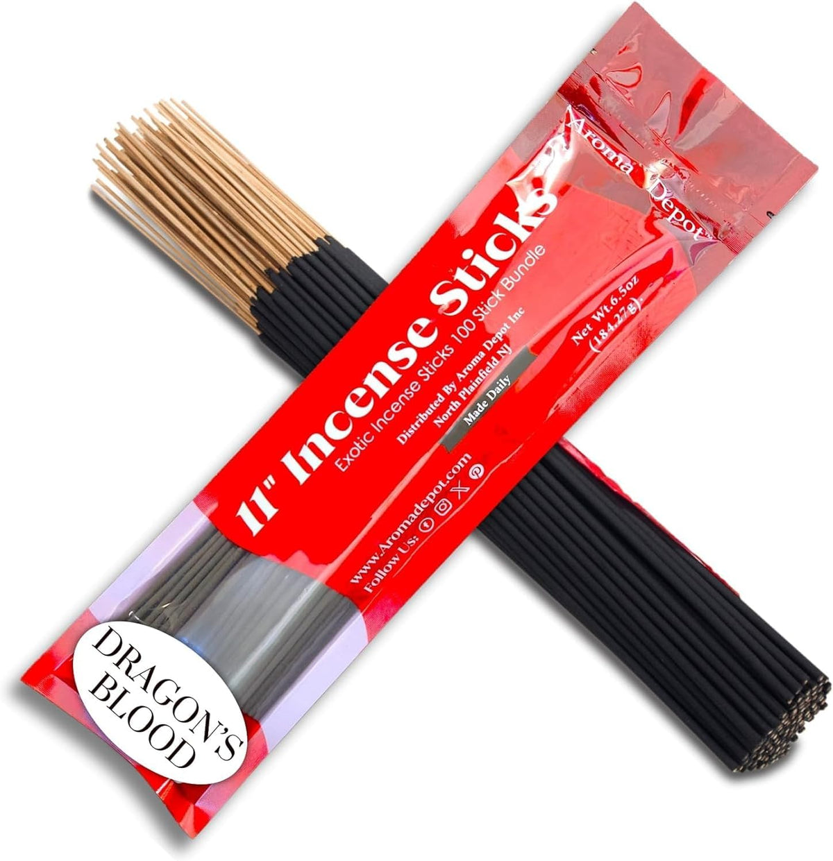 Desire Type Most Exotic 11'' Incense Sticks. Approx. 85 to 100 Sticks Per Bundle, Each Natural Stick Burns for 45 mins to 1 Hour Each Long Lasting Guarantee 100% Pure