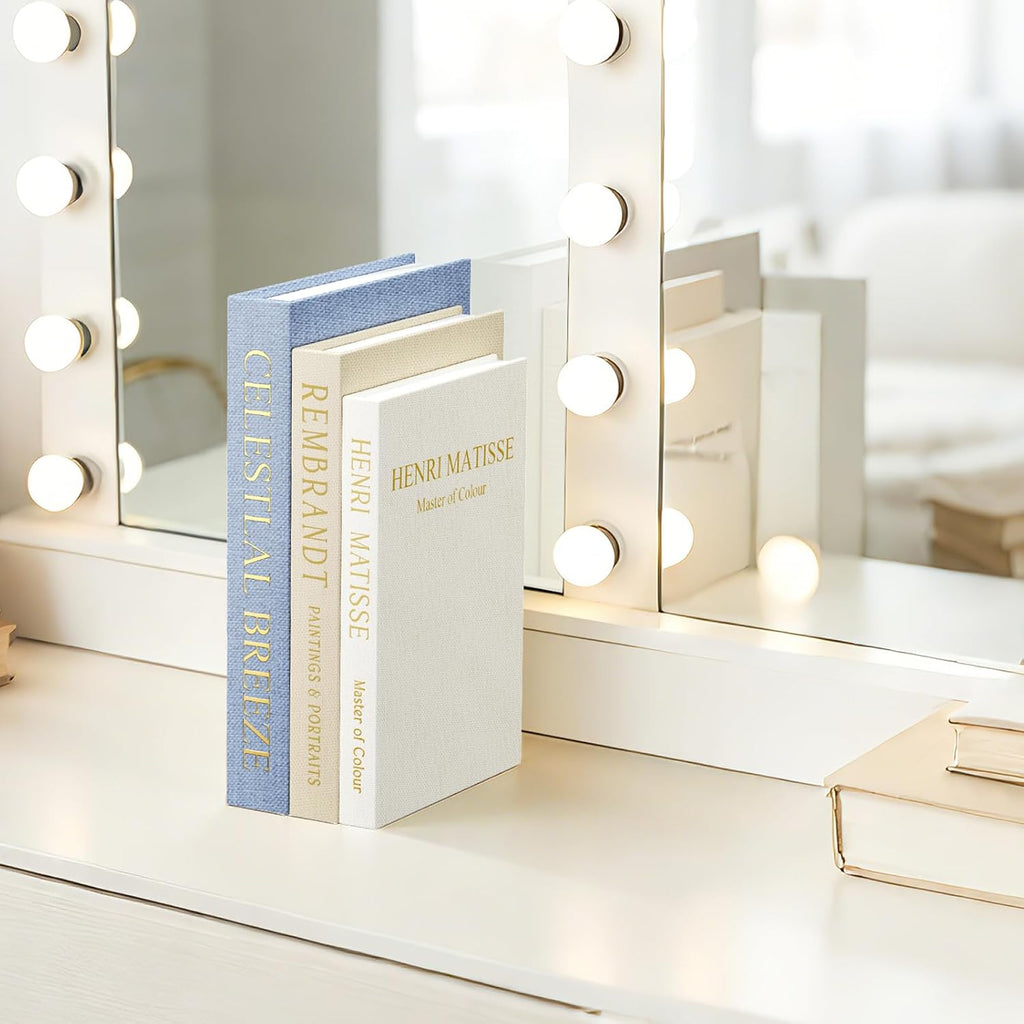 Set of 3 Decorative Faux Books for Home Decor