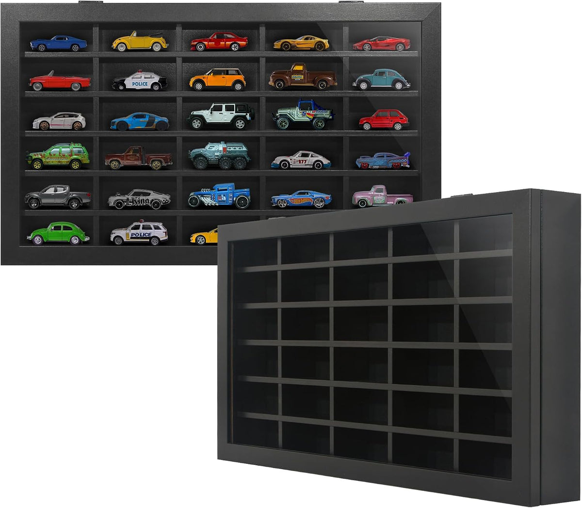 Americanflat 11x18 Toy Car Display Case - Black