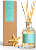 Natural Reed Diffuser Set, Ocean Breeze 3.52 oz (100ml) Scented Diffuser with Sticks Home Fragrance Reed Diffuser for Bathroom Shelf Decor, Ideal Gift for Woman