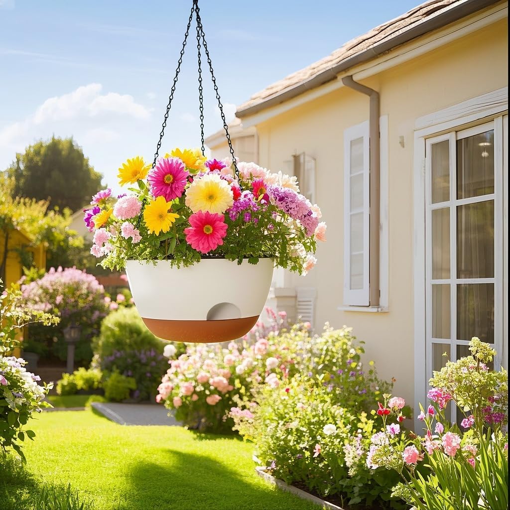 Hanging Planter, 12 Inch, White