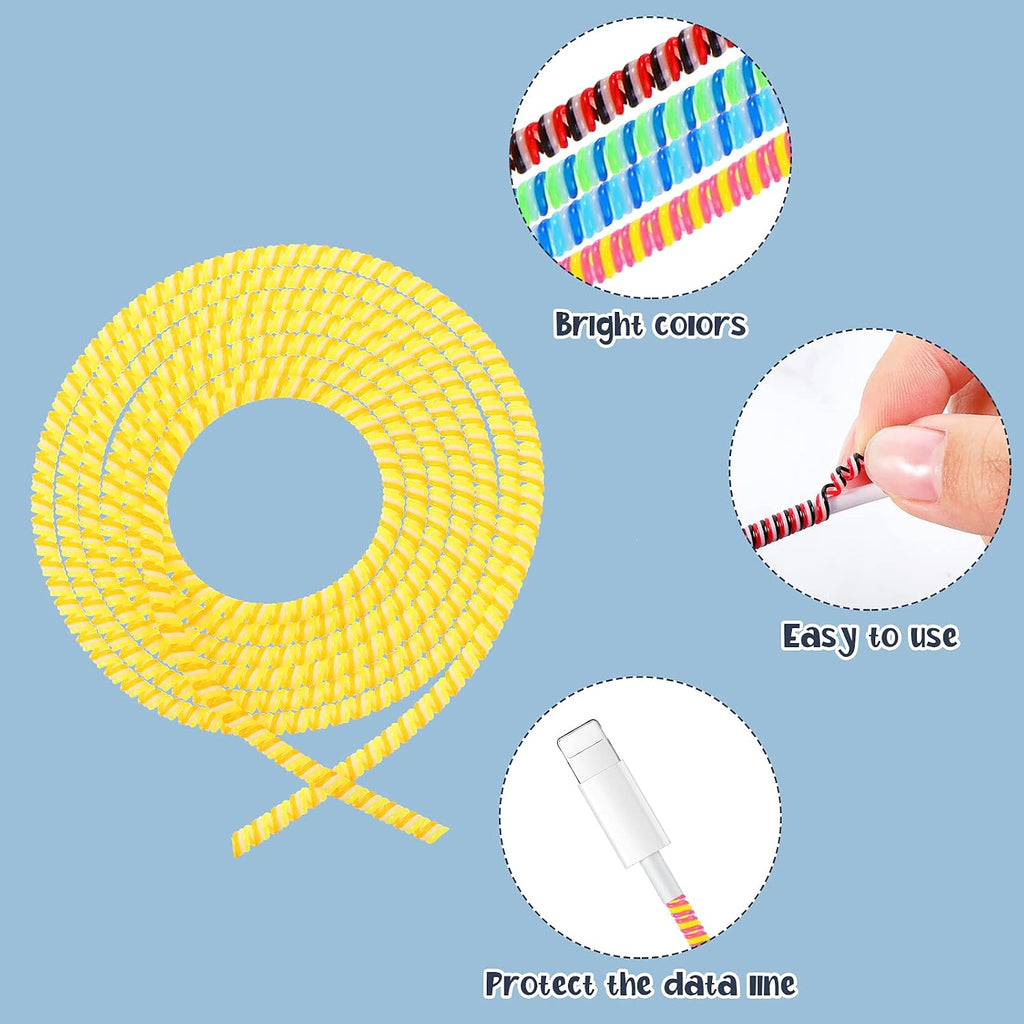 Frienda 15 Pcs Spiral Cord Protectors from Pets No Chew Vivid Color