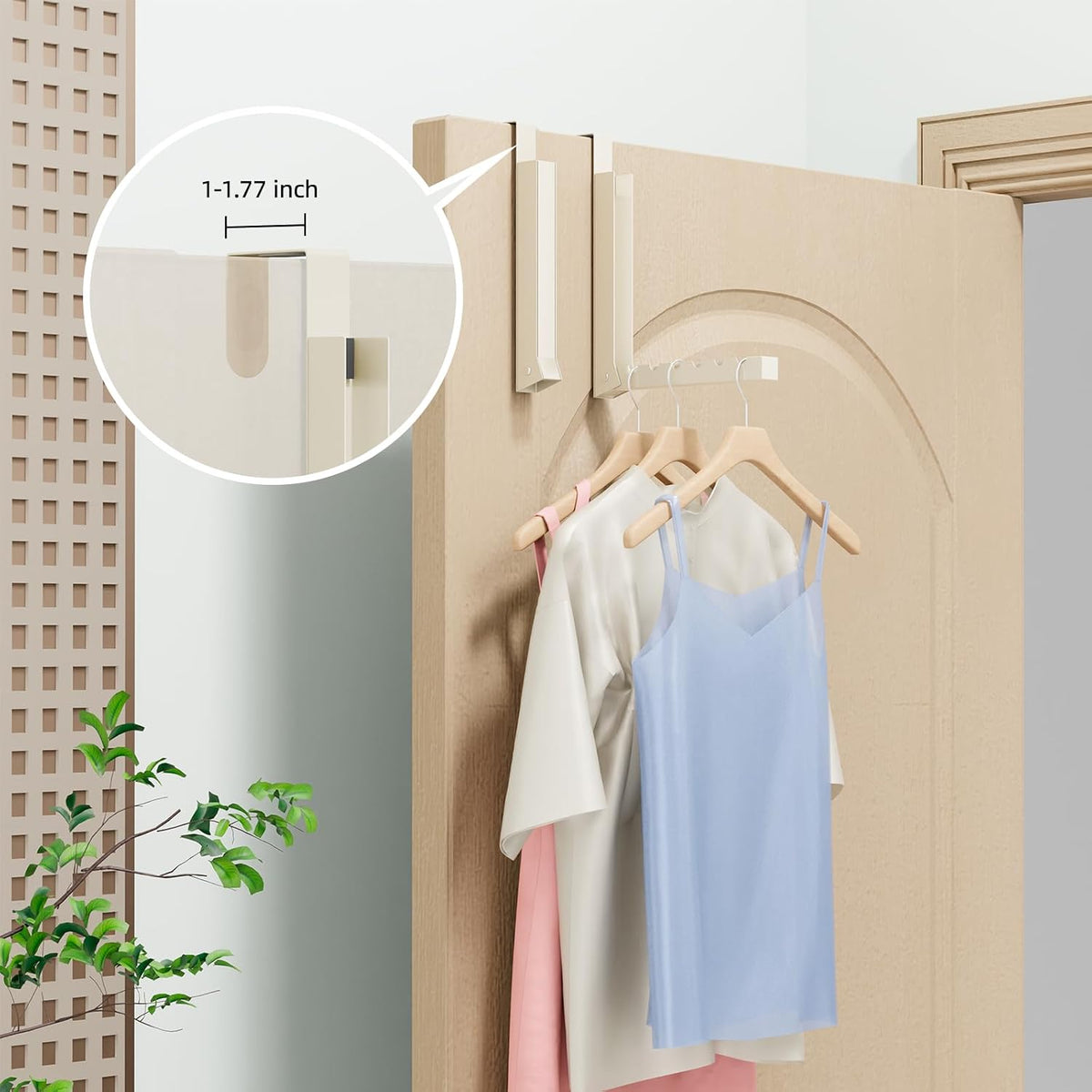 Over the Door Hanger, 2 Pack Foldable Over Door Drying Rack for Laundry