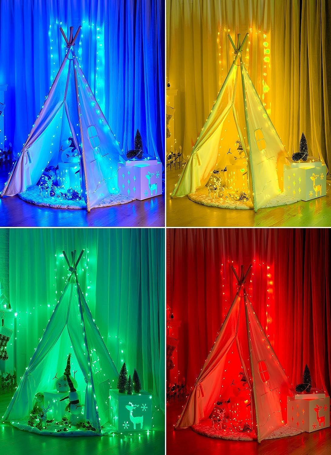 Color Changing Fairy String Lights - 33 ft 100 LED USB Silver Wire Lights with Remote and Timer, Starry Fairy Lights for Bedroom Party Craft Indoor Christmas Decoration, 16 Colors, Adapter Included