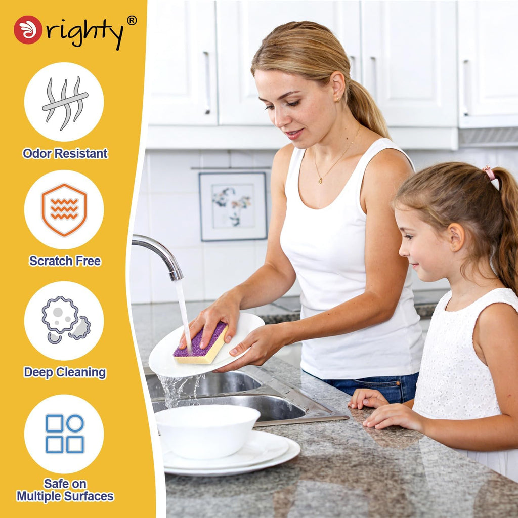 Orighty Dish Sponges, Temperature-Responsive Kitchen Sponges 6 Pack
