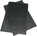 Rubber-Cal Dura-Scraper Drainage Commercial Door Mat - 3/8 in x 2 ft x 3 ft - Black Rubber Doormats