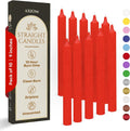 Axiom Candles | 10 Inch Dripless | Straight, Reddish, Pack of 10