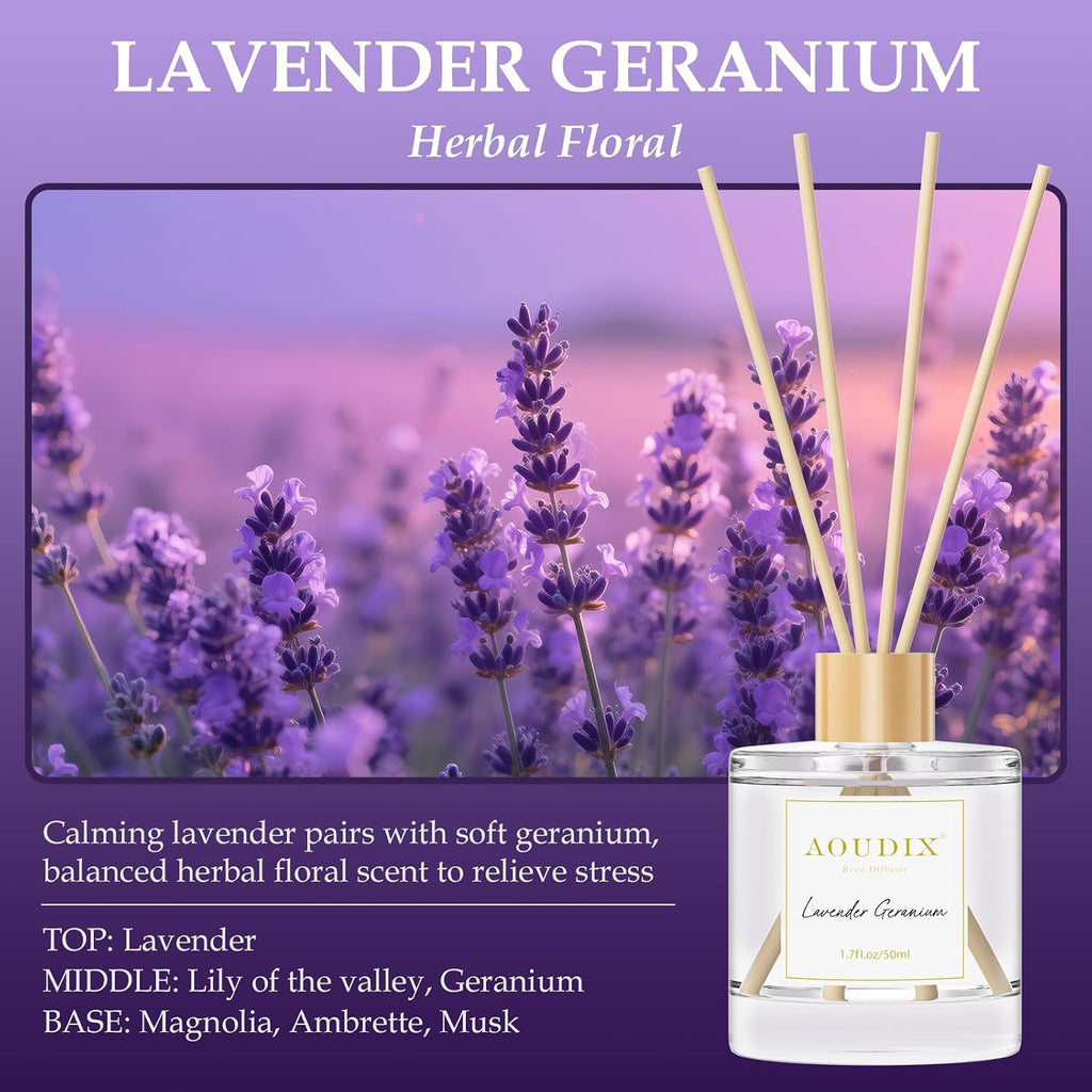 Reed Diffuser Set of 3, Long Lasting Scent Diffusers for Home Office