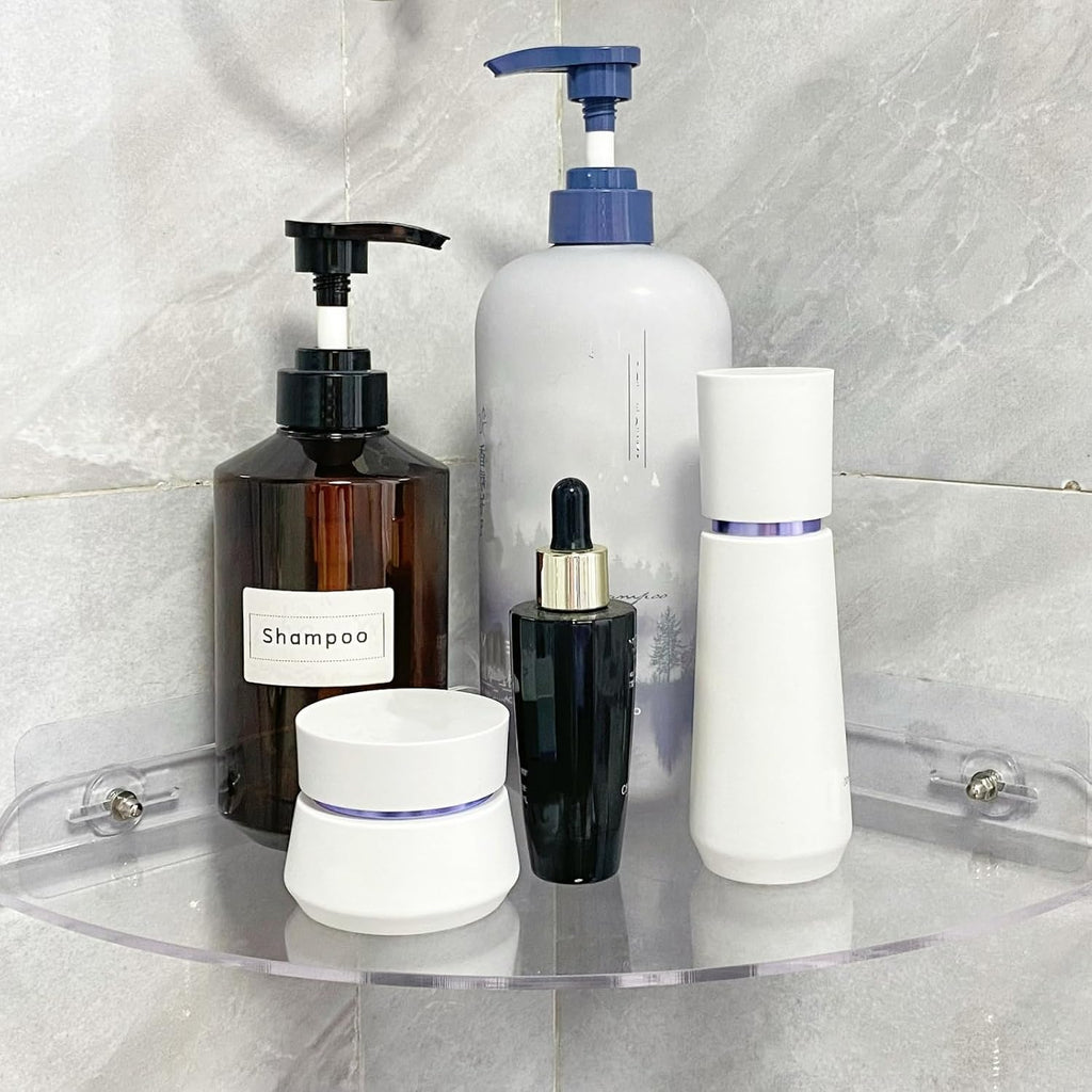Adhesive Acrylic Corner Shower Caddy 1 Pcs
